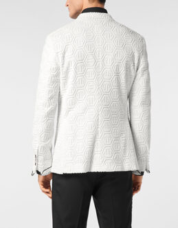 Philipp Plein Blazer Lord Fit Monogram Wit