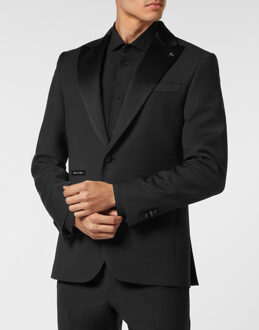 Philipp Plein Blazer Met Één Knoop Slim Fit Gothic Plein Zwart - 50 (Borst)