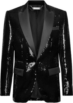 Philipp Plein Blazer Met Één Knoop Slim Fit Zwart