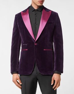 Philipp Plein Blazer Paars - 46 (Borst)