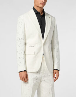 Philipp Plein Blazer Wit - 52 (Borst)