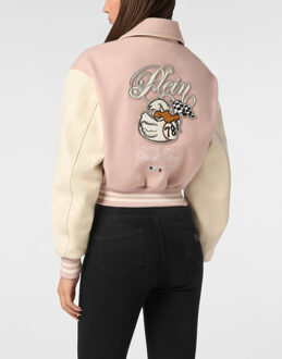 Philipp Plein Bomber Jacket College Pp Duck - maat Huidkleurig