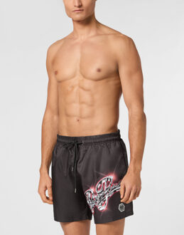 Philipp Plein Boxer Swimwear Zwart/rood