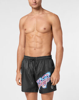 Philipp Plein Boxer Swimwear Zwart