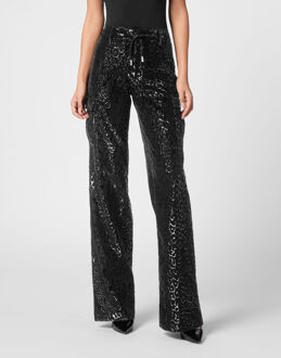 Philipp Plein Broek Cargo Pasvorm Zwart - S