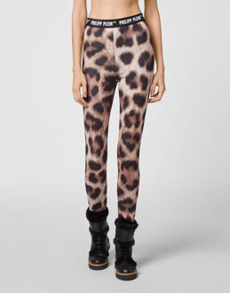 Philipp Plein Broek Met Hoge Taille Leopard Luipaard - S
