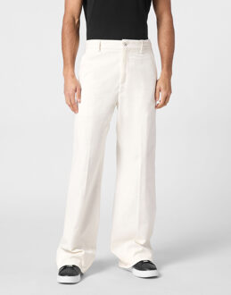 Philipp Plein Broek Met Wijde Pijpen - maat Wit