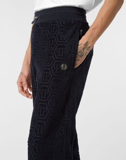 Philipp Plein Broek Monogram Donkerblauw - XL