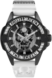 Philipp Plein Carbon Fiber Skull Horloge Philipp Plein , White , Heren - ONE Size