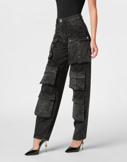 Philipp Plein Cargo Jeans Regular Fit Zwart