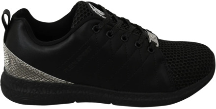 Philipp Plein Casual sneakers met gewatteerd patroon en sleehakken Philipp Plein , Black , Dames - 36 EU