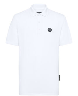 Philipp Plein Classic Polo Shirt Hexagon Wit - XL