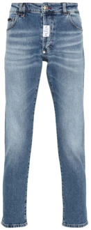 Philipp Plein Cobalt Blue Skinny Fit Jeans Philipp Plein , Blue , Heren - W30,W36,W32,W38