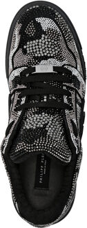 Philipp Plein Crystal Royal Street Suede Lo-Top Sneakers Camouflage Zwart