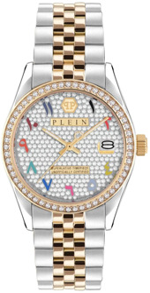 Philipp Plein Datum Superlatief Strass Stenen Horloge Philipp Plein , Gray , Dames - ONE Size
