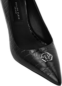 Philipp Plein Decollete Mid-Heels 9 Cocco Hexagon Zwart - EU 39
