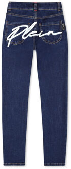 Philipp Plein Denim Broek Hexagon Donkerblauw - 12J / 152cm