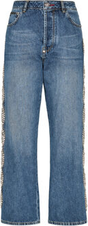 Philipp Plein Denim Broek Losjes Blauw