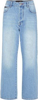 Philipp Plein Denim Broek Losjes Iconic Plein Blauw - 30 (Taille)