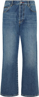 Philipp Plein Denim Broek Losjes Iconic Plein - maat Blauw