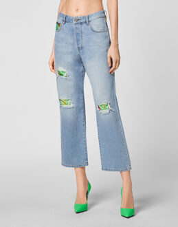 Philipp Plein Denim Broek Losjes New Baroque Blauw