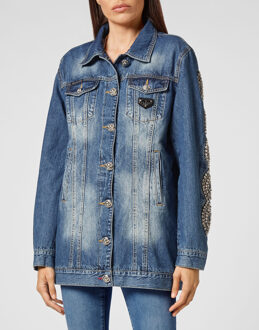 Philipp Plein Denim Jack Blauw