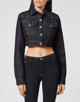 Philipp Plein Denim Jack - maat L Donkerblauw