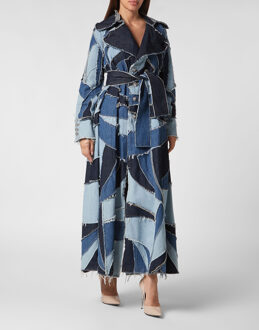 Philipp Plein Denim Jas Blauw