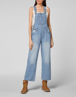 Philipp Plein Denim Jumpsuit Iconic Plein Blauw