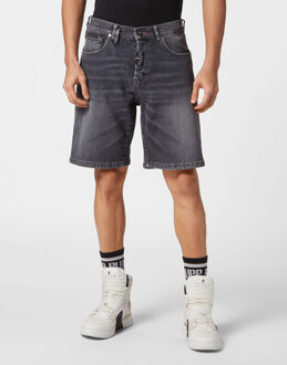 Philipp Plein Denim Korte Broek Formentera Fit Grijs - 30 (Taille)