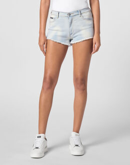 Philipp Plein Denim Korte Broek Grijs - 29 (Taille)