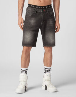 Philipp Plein Denim Korte Broek Grijs - 29 (Taille)