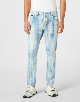 Philipp Plein Denim Skinny Fit Trousers - maat Lichtblauw