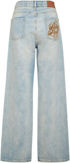 Philipp Plein Denim Trousers Skater Fit Logo Blauw - 26 (Taille)