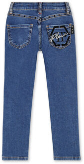 Philipp Plein Denim Trousers Slim Fit Hexagon Blauw