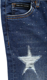 Philipp Plein Denim Trousers Stars Donkerblauw
