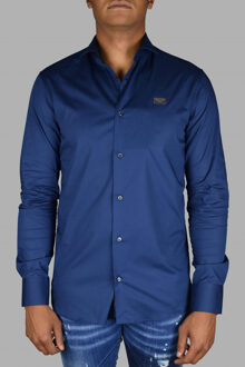 Philipp Plein Diamond Cut LS Iconisch overhemd Blauw - maat