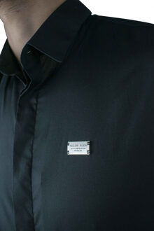 Philipp Plein Diamond Cut LS Iconisch overhemd Zwart