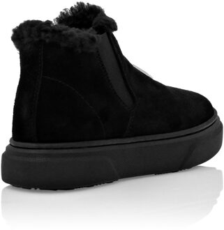 Philipp Plein Eco Shearling Suede Anckle Boots Zwart - EU 35