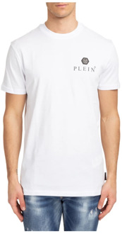 Philipp Plein Effen Logo Hexagon T-shirt Philipp Plein , White , Heren - M,S