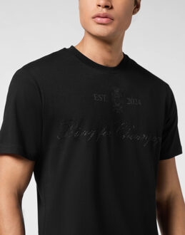 Philipp Plein Embroidered Round Neck T-Shirt Stones - maat S Zwart