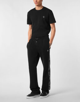 Philipp Plein Fleece Tracksuit Pants Plein Tape Zwart - L