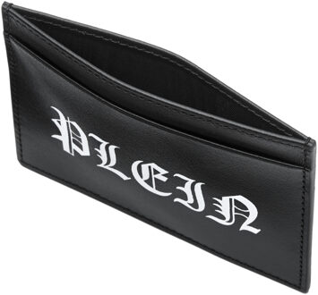 Philipp Plein Franse Portemonnee Gothic Plein Zwart - One Size