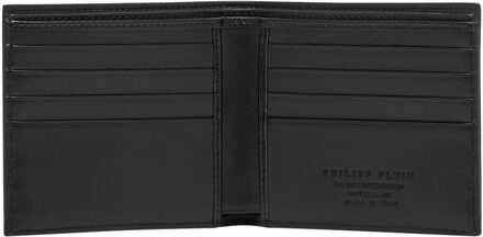 Philipp Plein Franse Portemonnee Gothic Plein Zwart - One Size