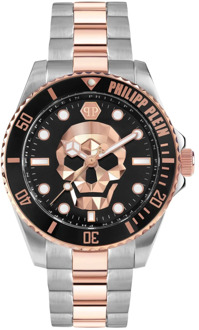 Philipp Plein Gedurfd & Stijlvol THE $Kull Diver Horloge Philipp Plein , Gray , Heren - ONE Size