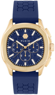 Philipp Plein Gedurfde $Pectre Chrono Horloge Philipp Plein , Blue , Heren - ONE Size