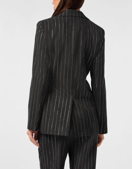 Philipp Plein Gestreepte Blazer Grijs - M