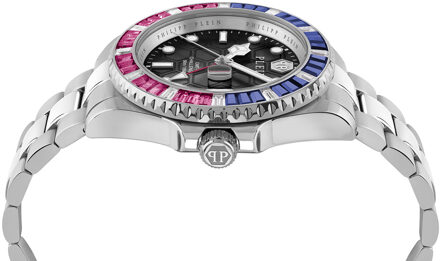 Philipp Plein Gmt-i Challenger Baguettes Mannen Zilveren Horloge PWPZA0124 - One Size