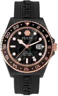 Philipp Plein Gmt-I Challenger Zwarte Horloge Philipp Plein , Black , Heren - ONE Size