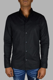 Philipp Plein Gold Cut LS Skull overhemd Zwart